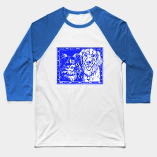 Cat and Dog Best Buddies Baseball T-Shirt